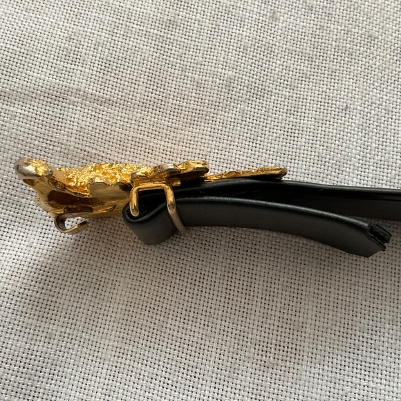 Mimi di Niscemi Pheasant Buckle Black Leather Vintage 1973  Belt - Picture 8 of 14